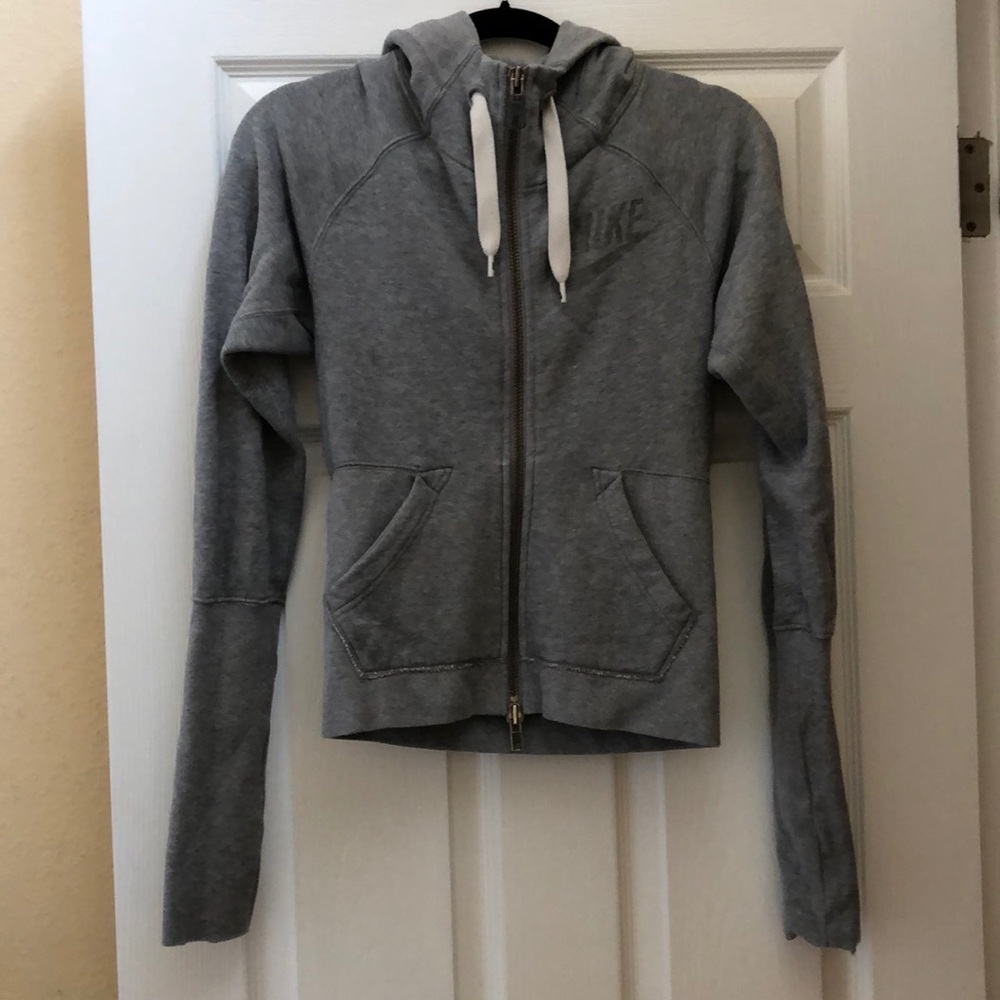 Nike grey zip up